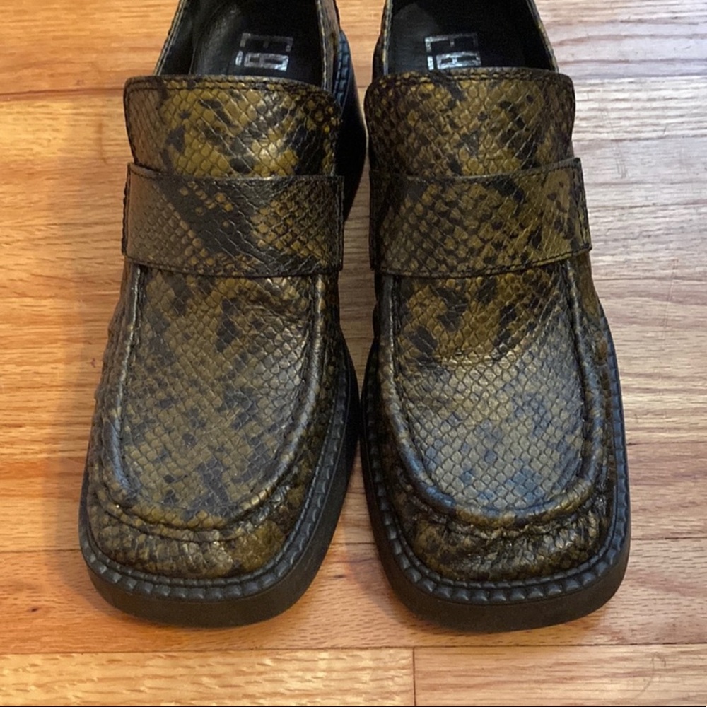 Miista green loafers